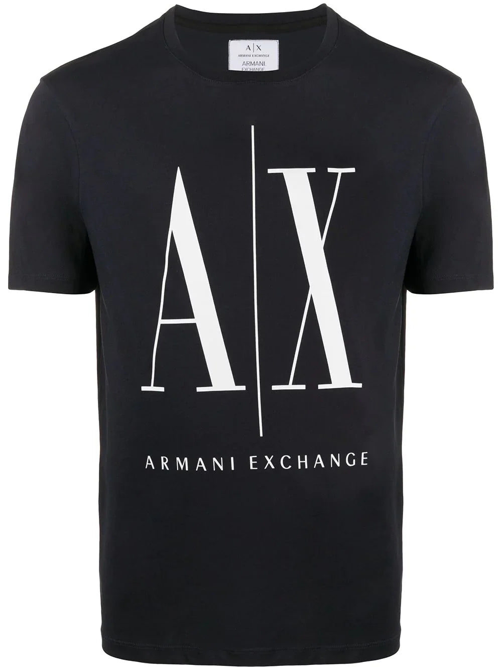 Large logo printed black cotton T-shirt