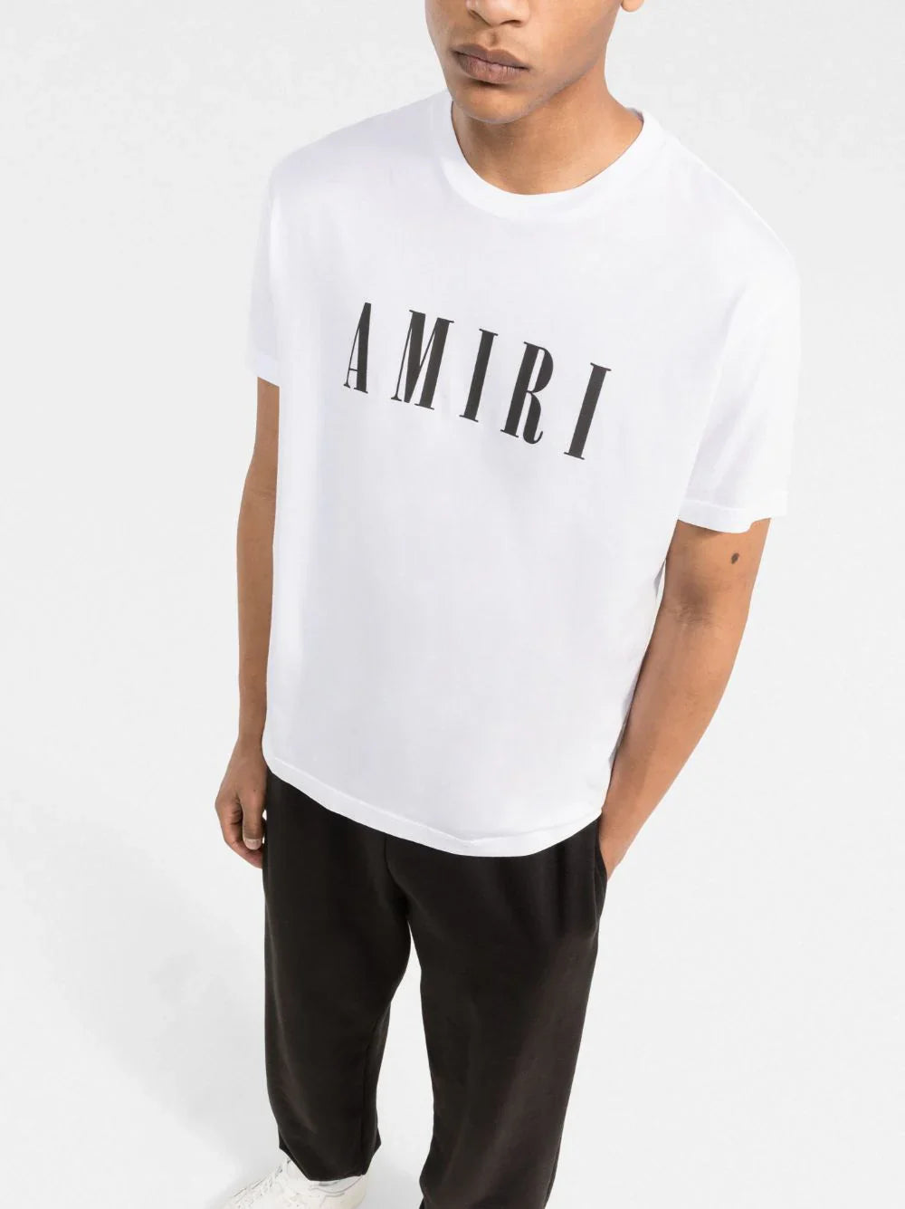 Brand logo-print white T-shirt