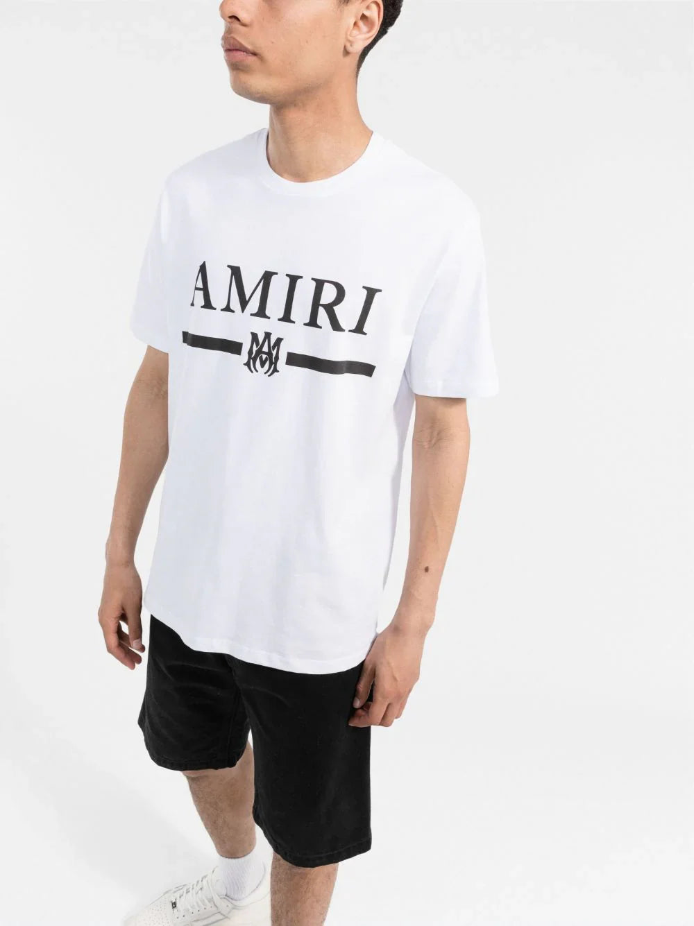 Logo-print short-sleeve white T-shirt