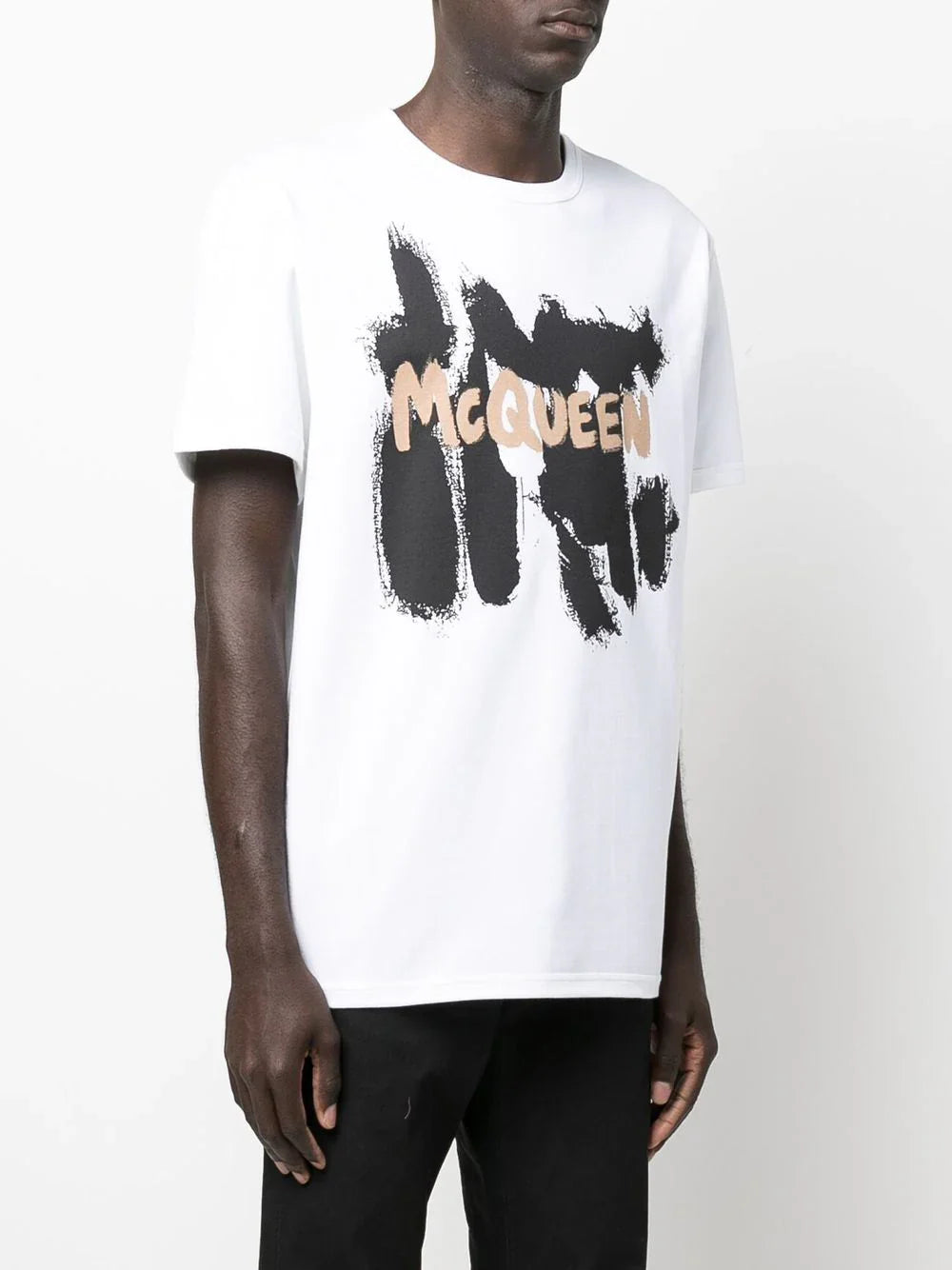 Graffiti Logo Print White T-shirt
