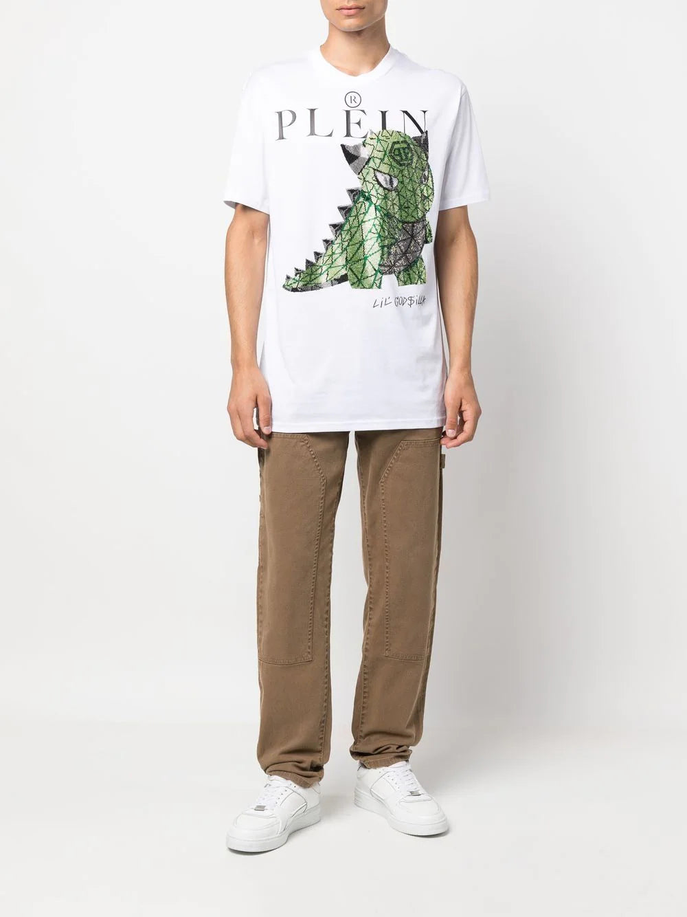 Monsters Print White T-shirt