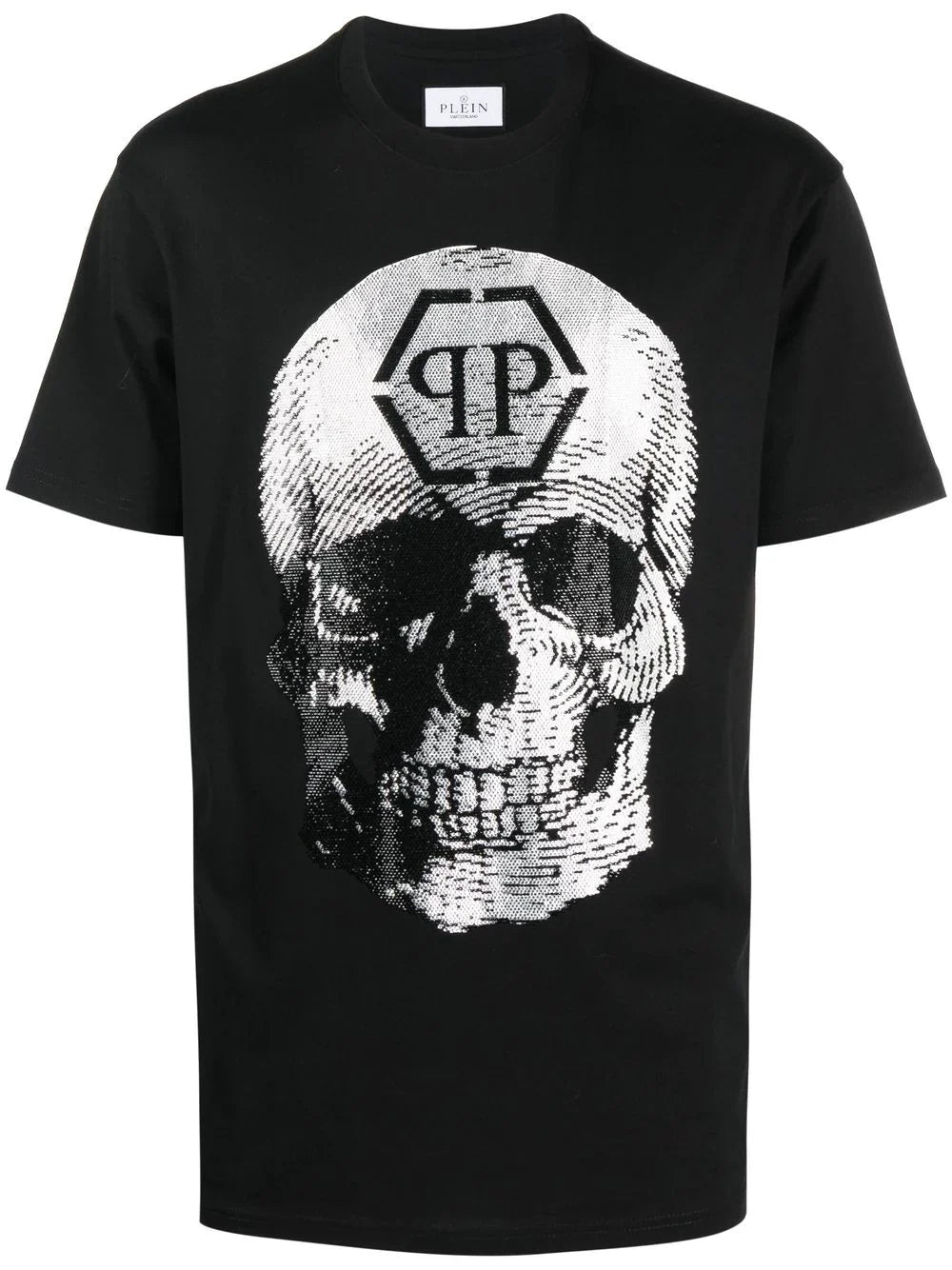 Skull print black T-shirt