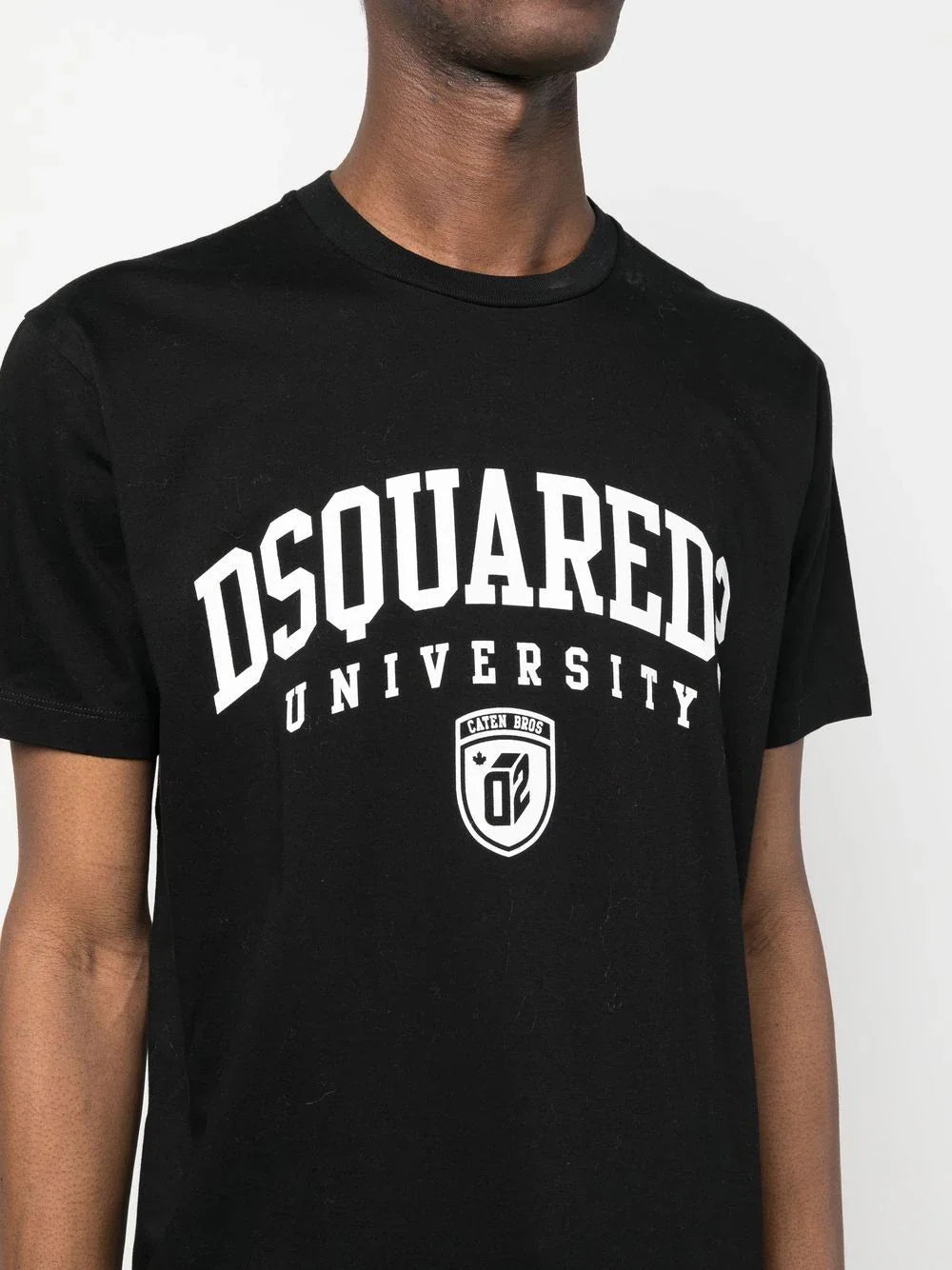 University Print Short-Sleeve Black T-shirt