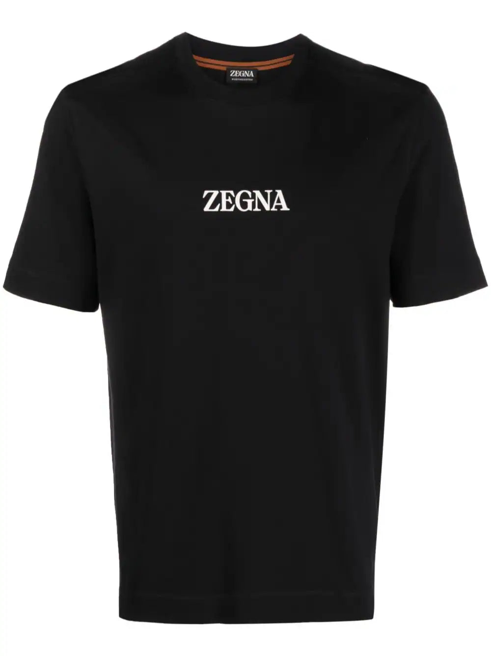 Logo-print black cotton T-shirt