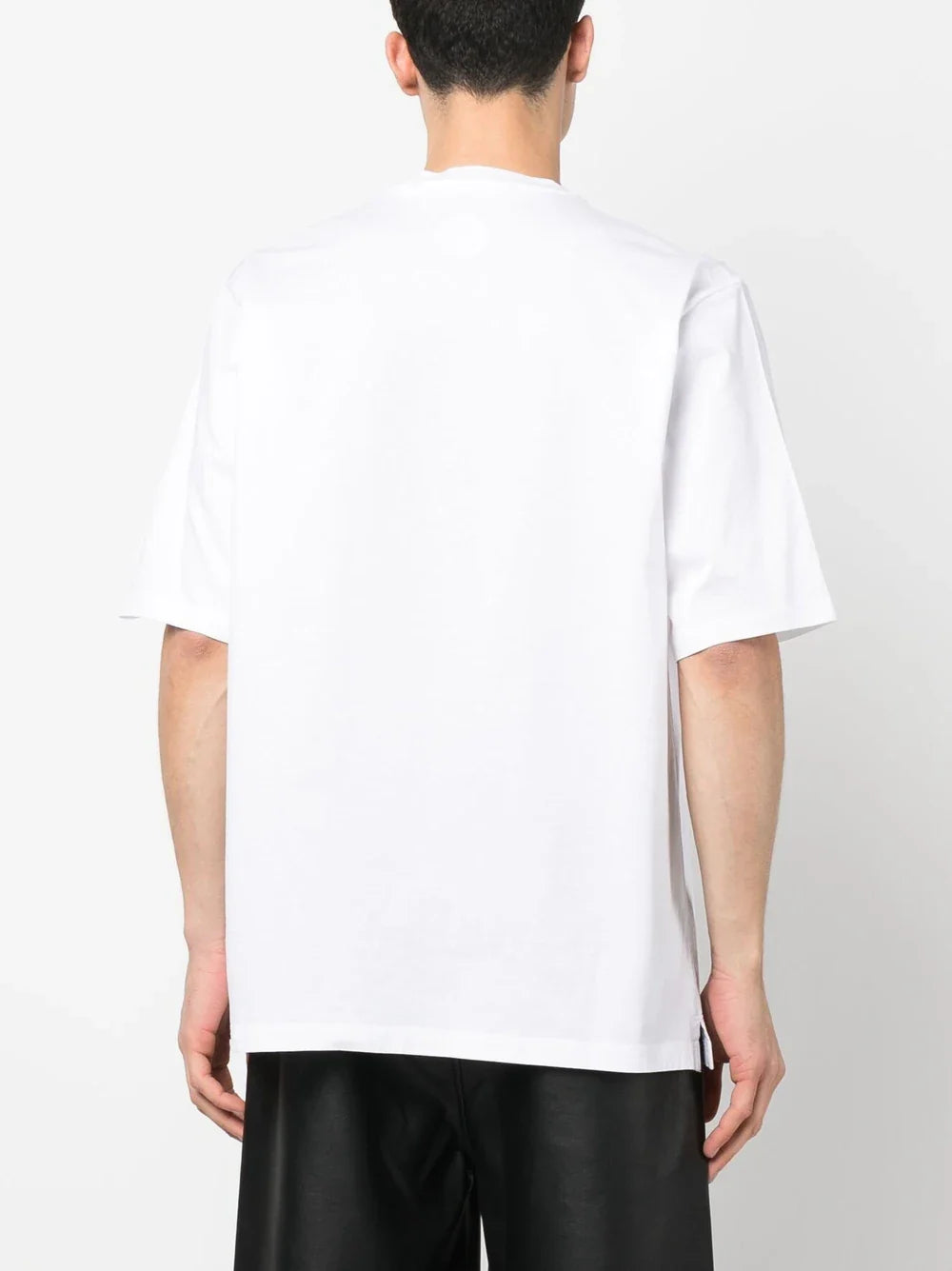 Graphic-print cotton oversized white T-shirt