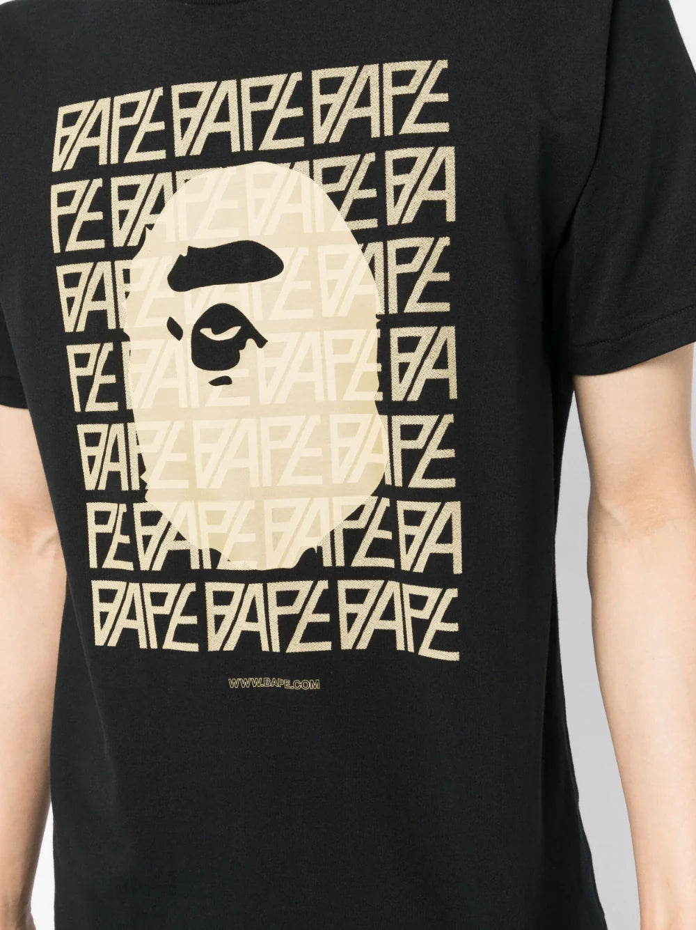 Graphic Logo Print Black Cotton T-shirt