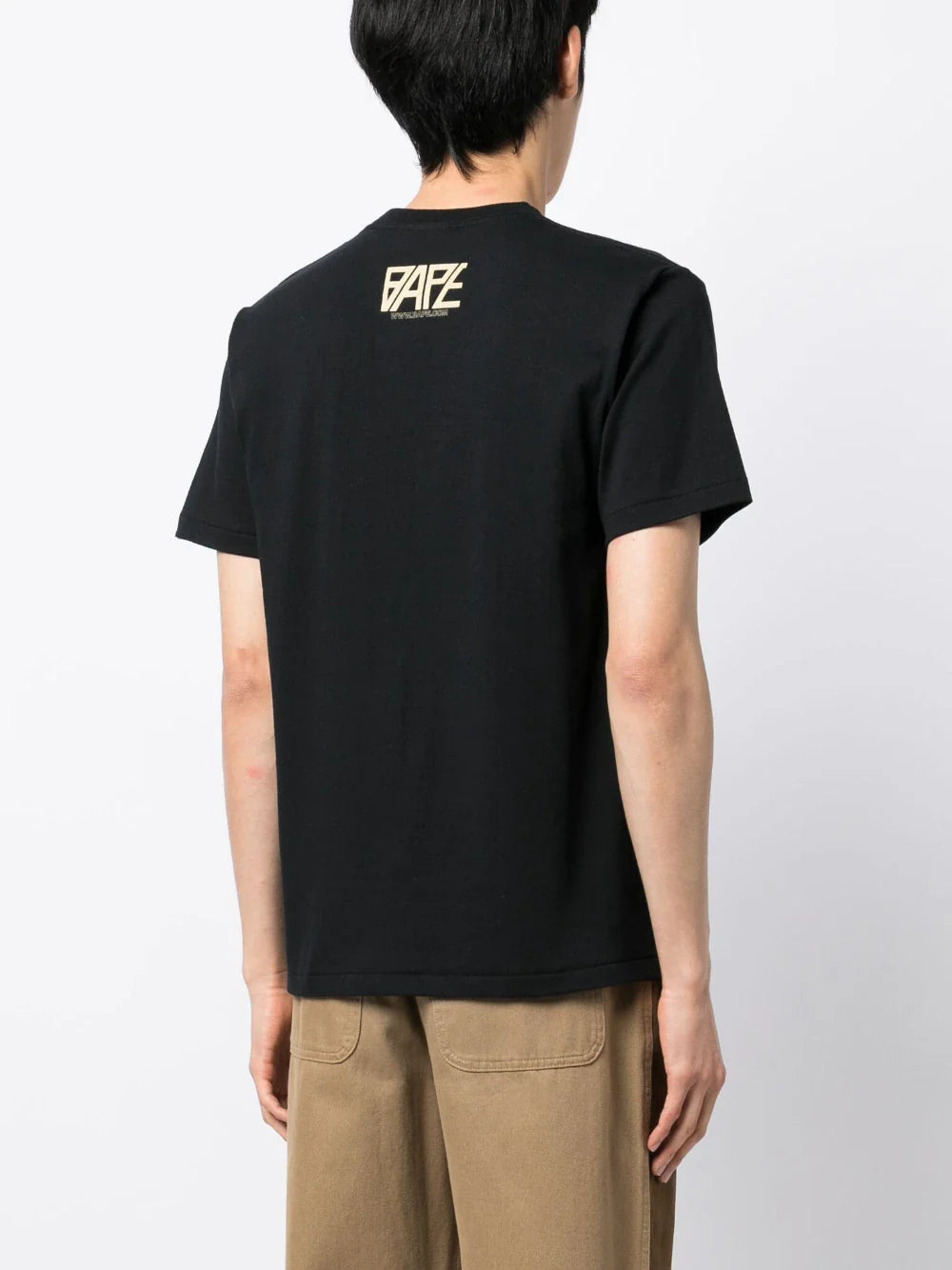 Graphic Logo Print Black Cotton T-shirt