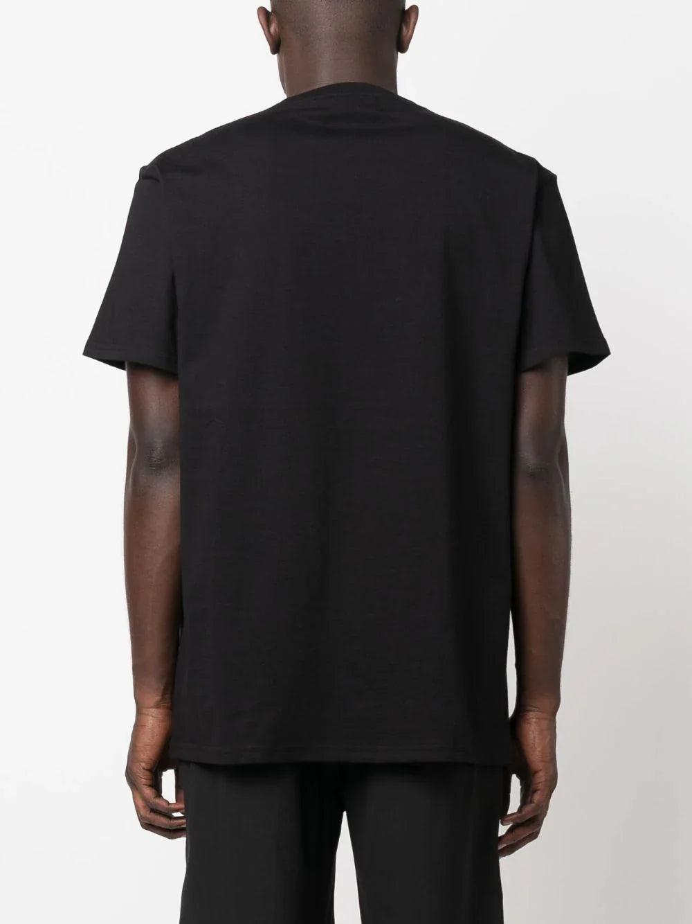 Abstract logo-print black T-shirt