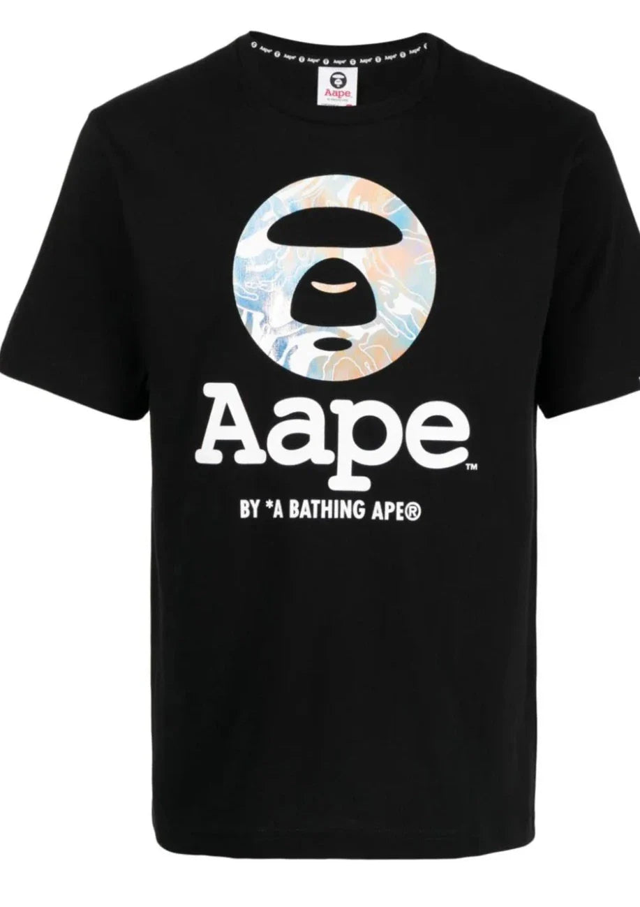 Logo Print White Cotton T-shirt