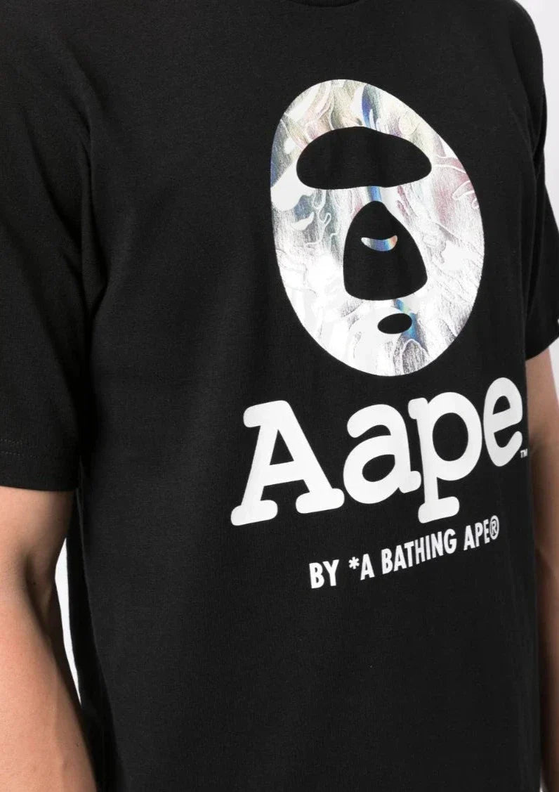 Logo Print White Cotton T-shirt