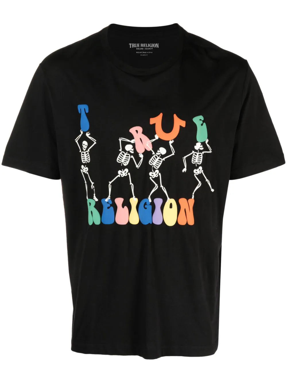 Logo-print black short-sleeve T-shirt