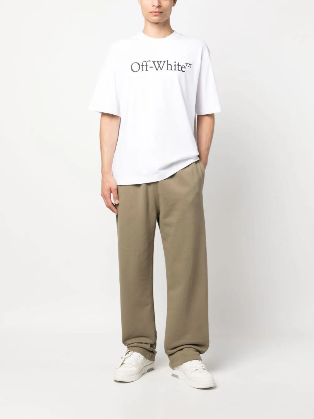 Bookish Logo-Print Cotton T-shirt White Oversized