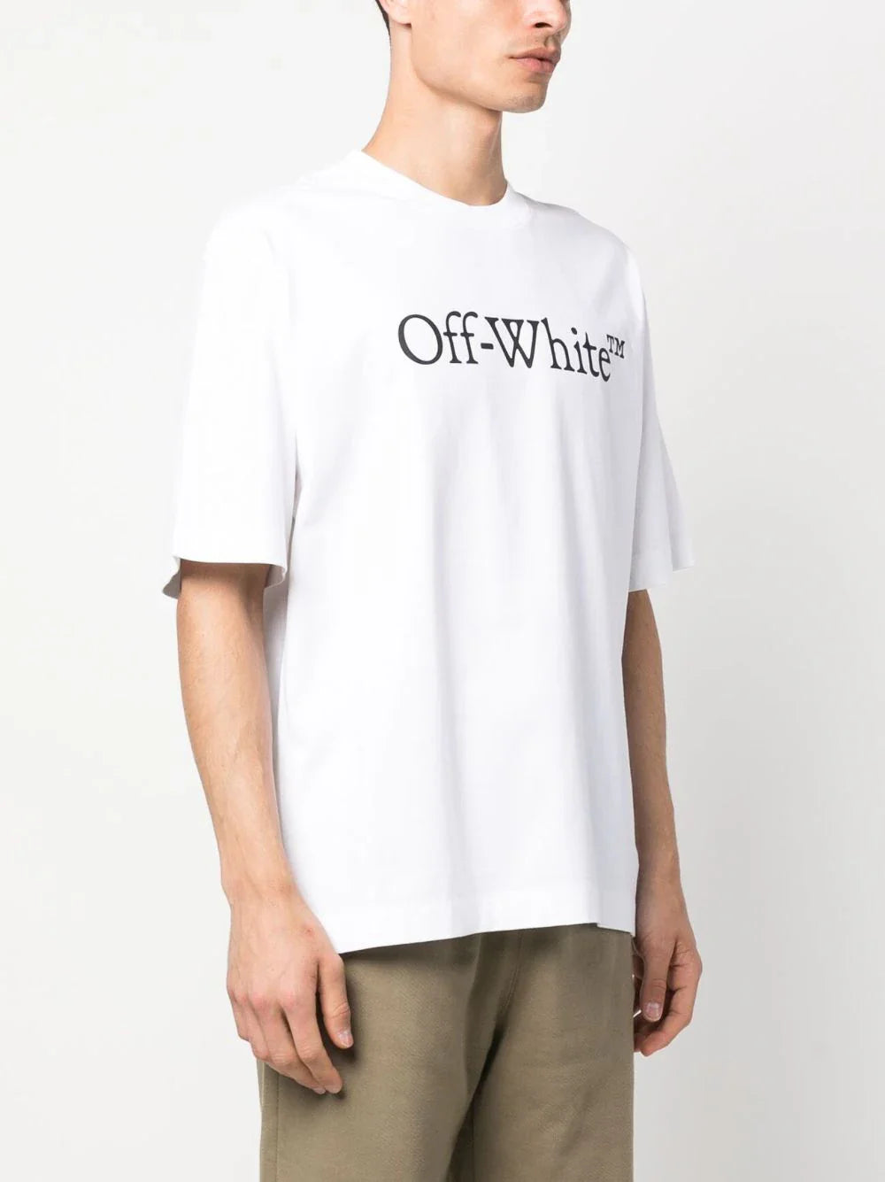 Bookish Logo-Print Cotton T-shirt White Oversized