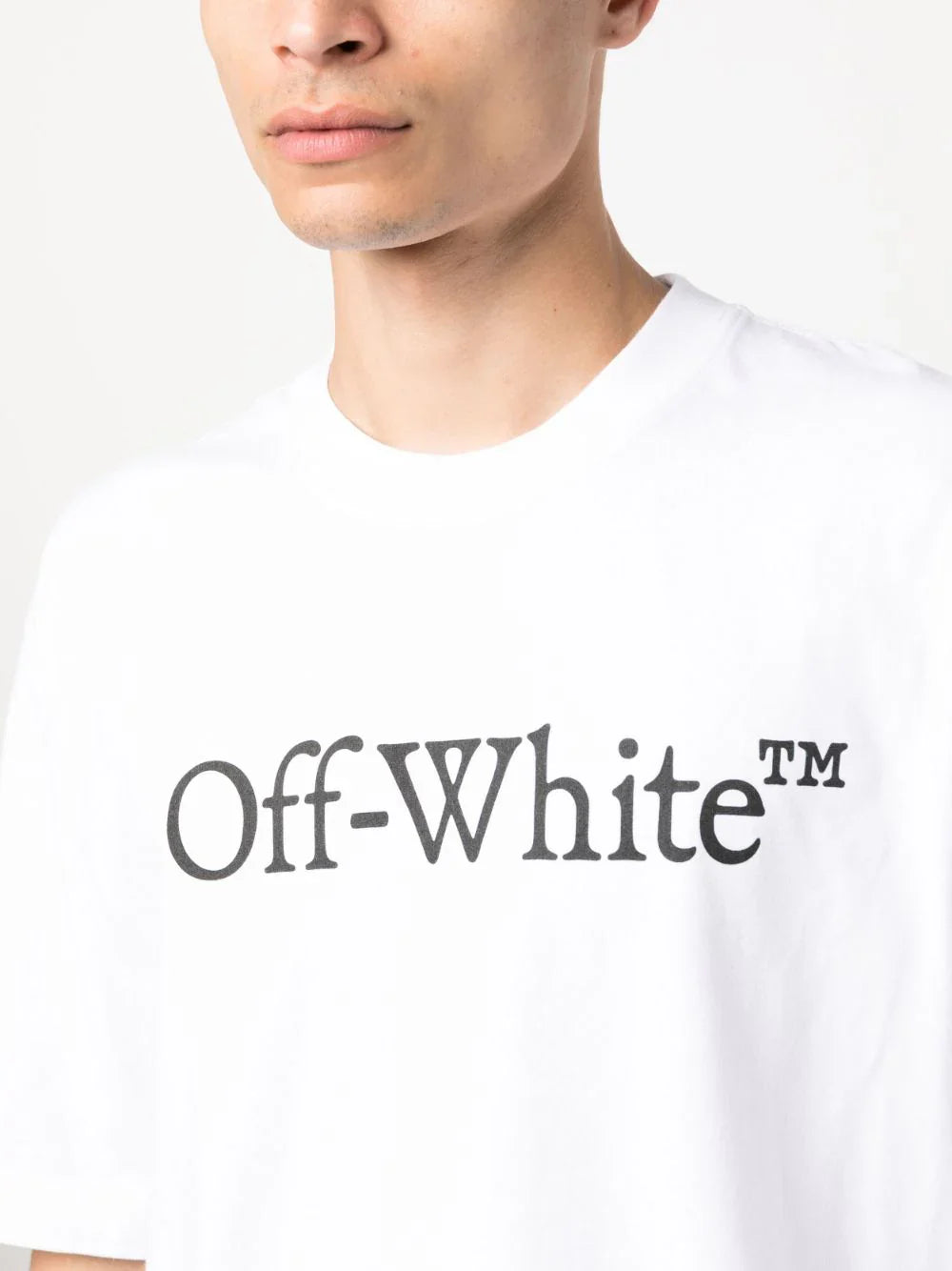 Bookish Logo-Print Cotton T-shirt White Oversized