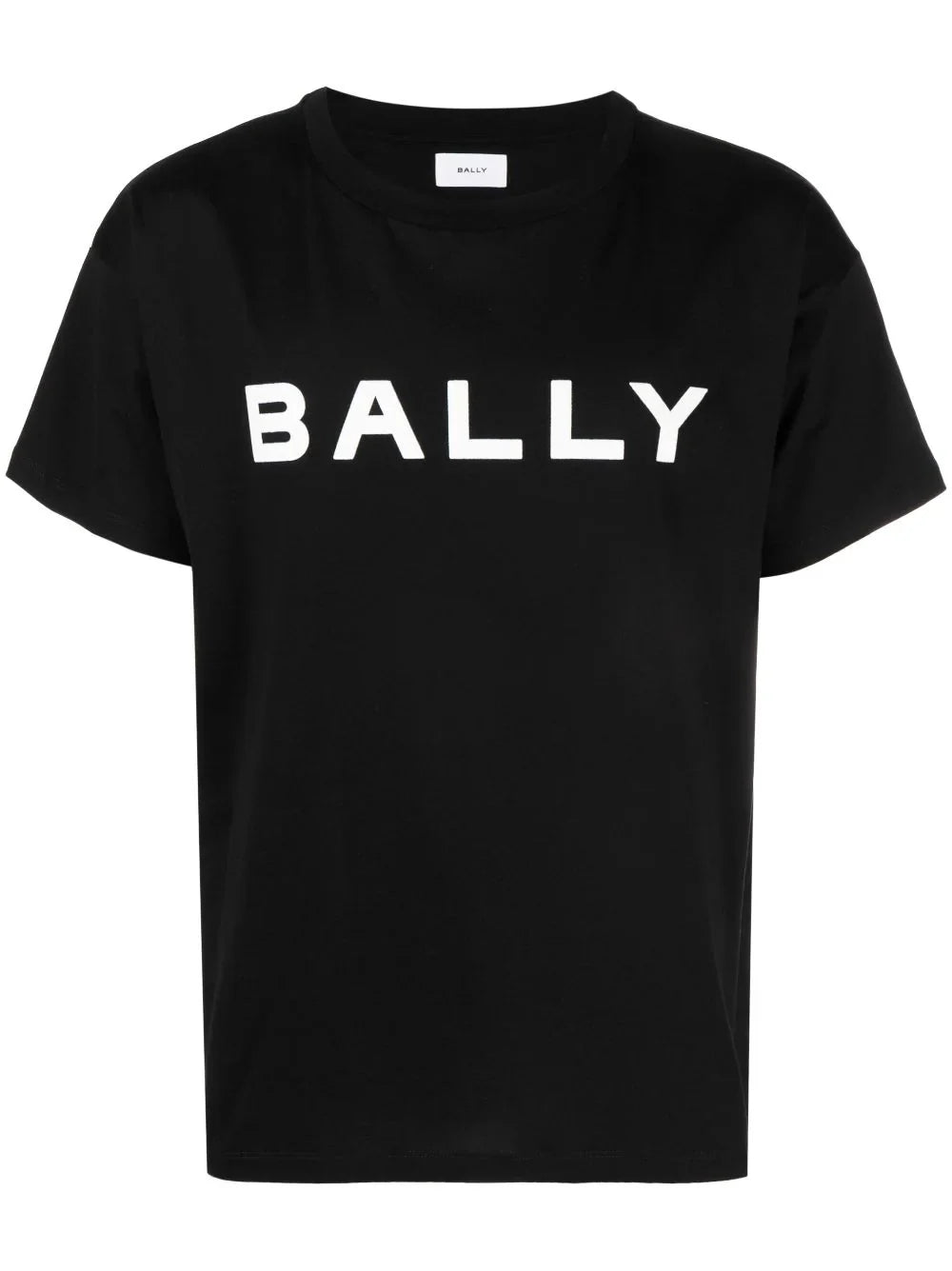 Logo-print black cotton T-shirt
