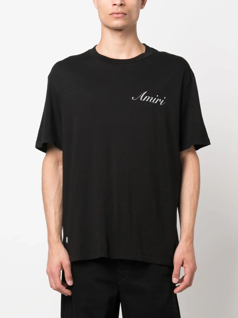 Classic logo-print short-sleeve black T-shirt