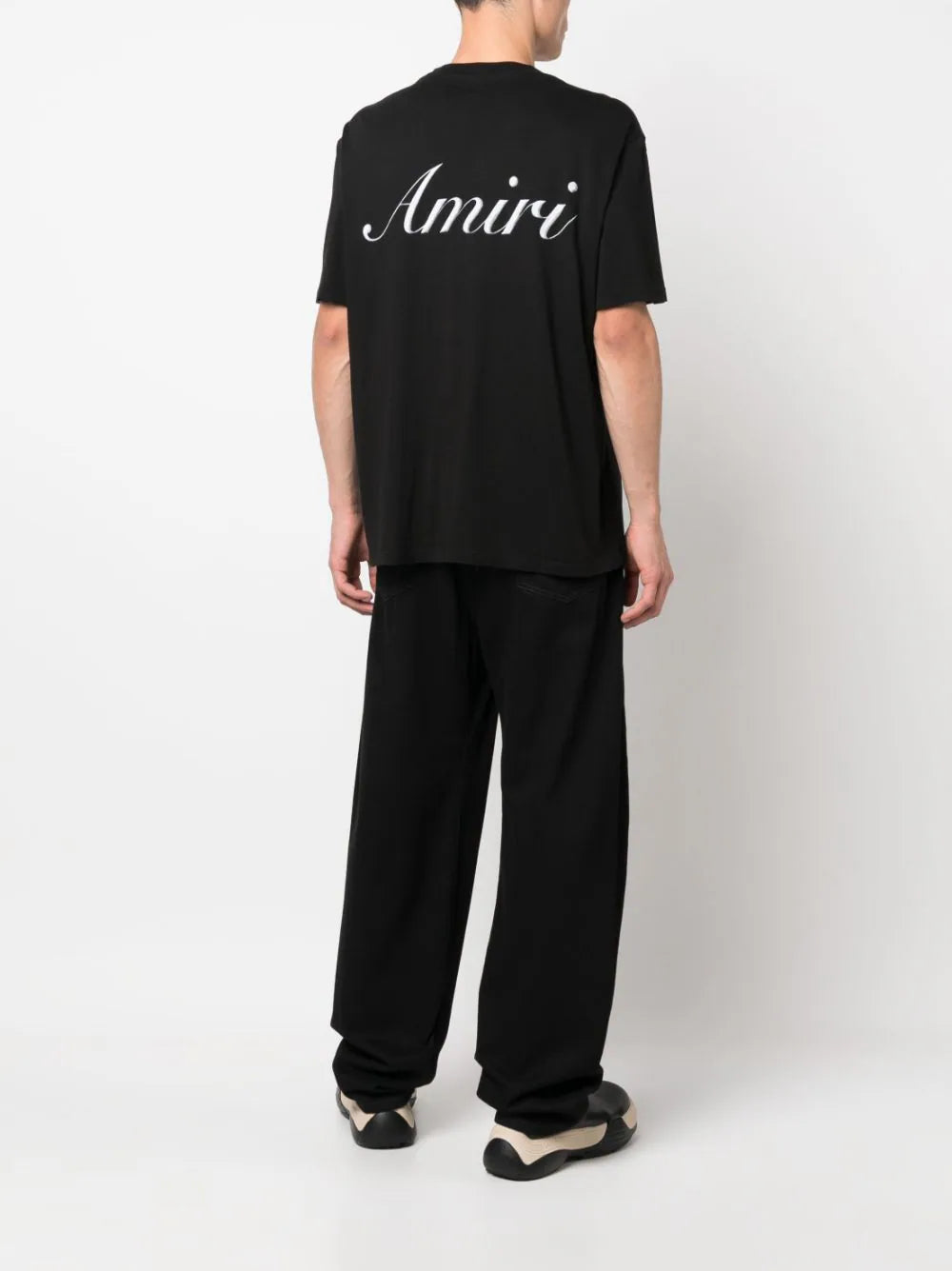 Classic logo-print short-sleeve black T-shirt