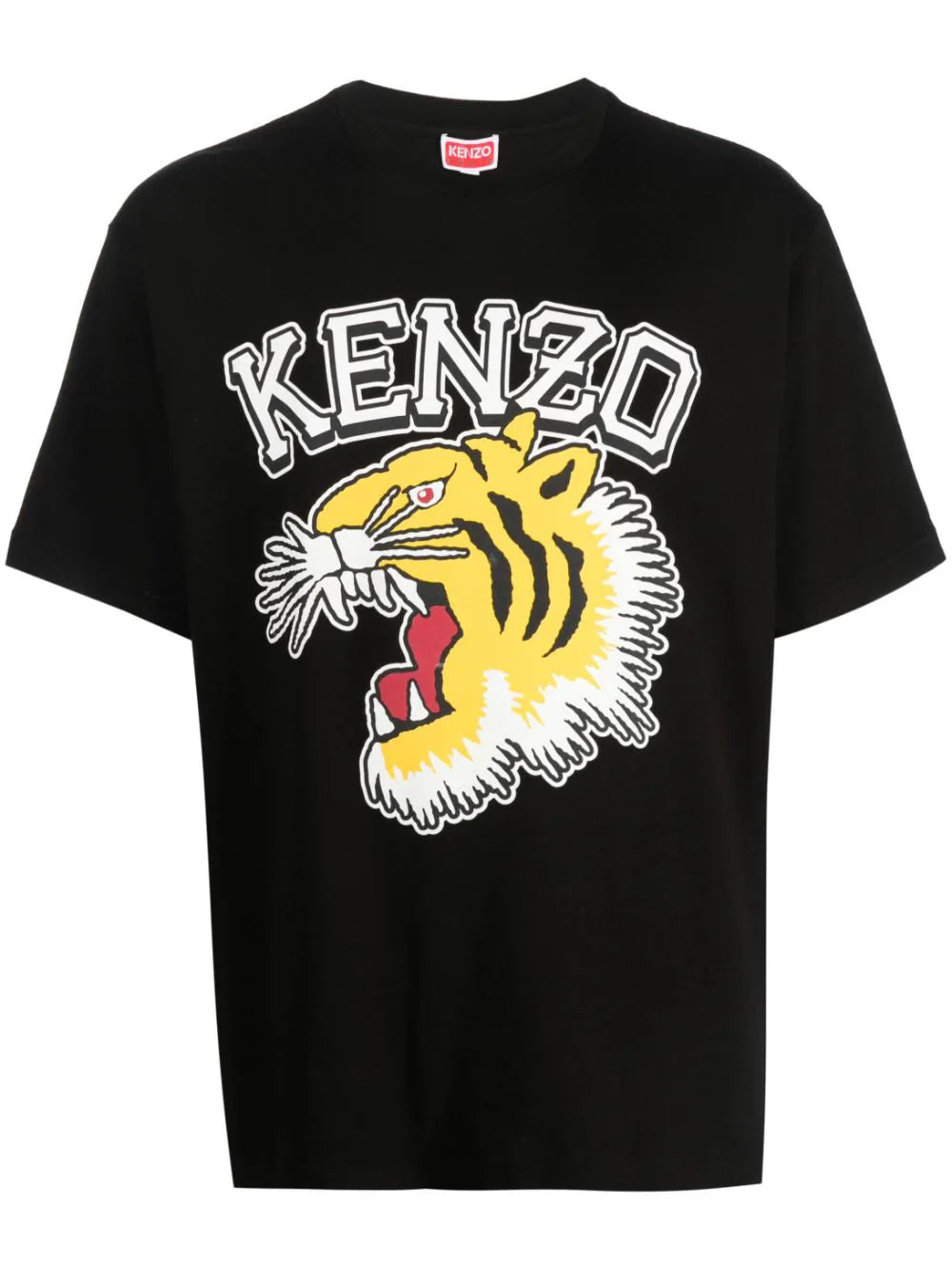 Tiger-print cotton T-shirt
