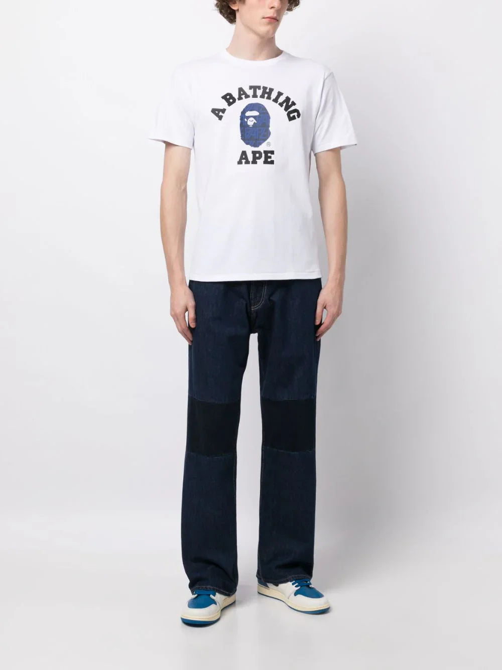 Graphic Logo Print White Cotton T-shirt