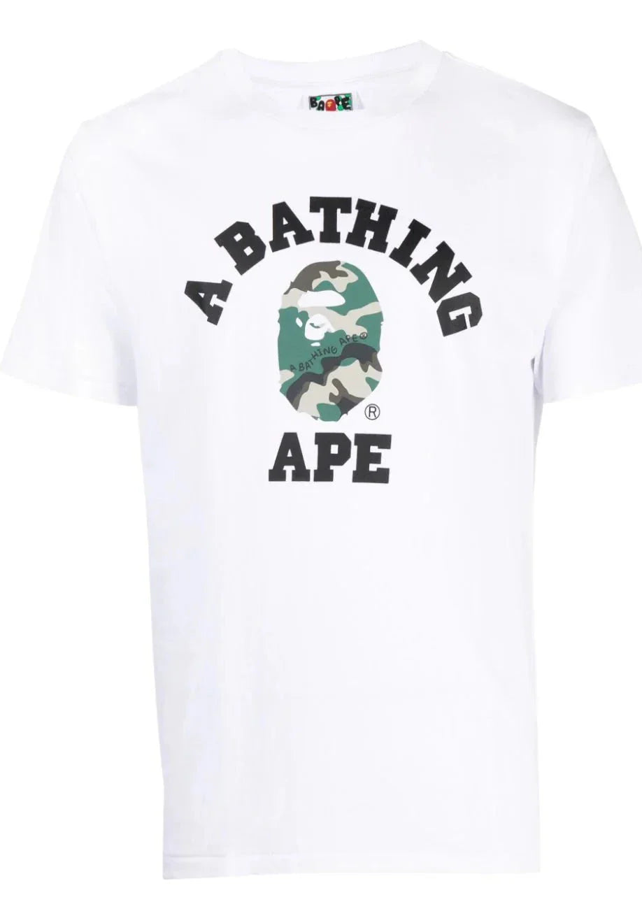 Classic logo-print white cotton T-shirt