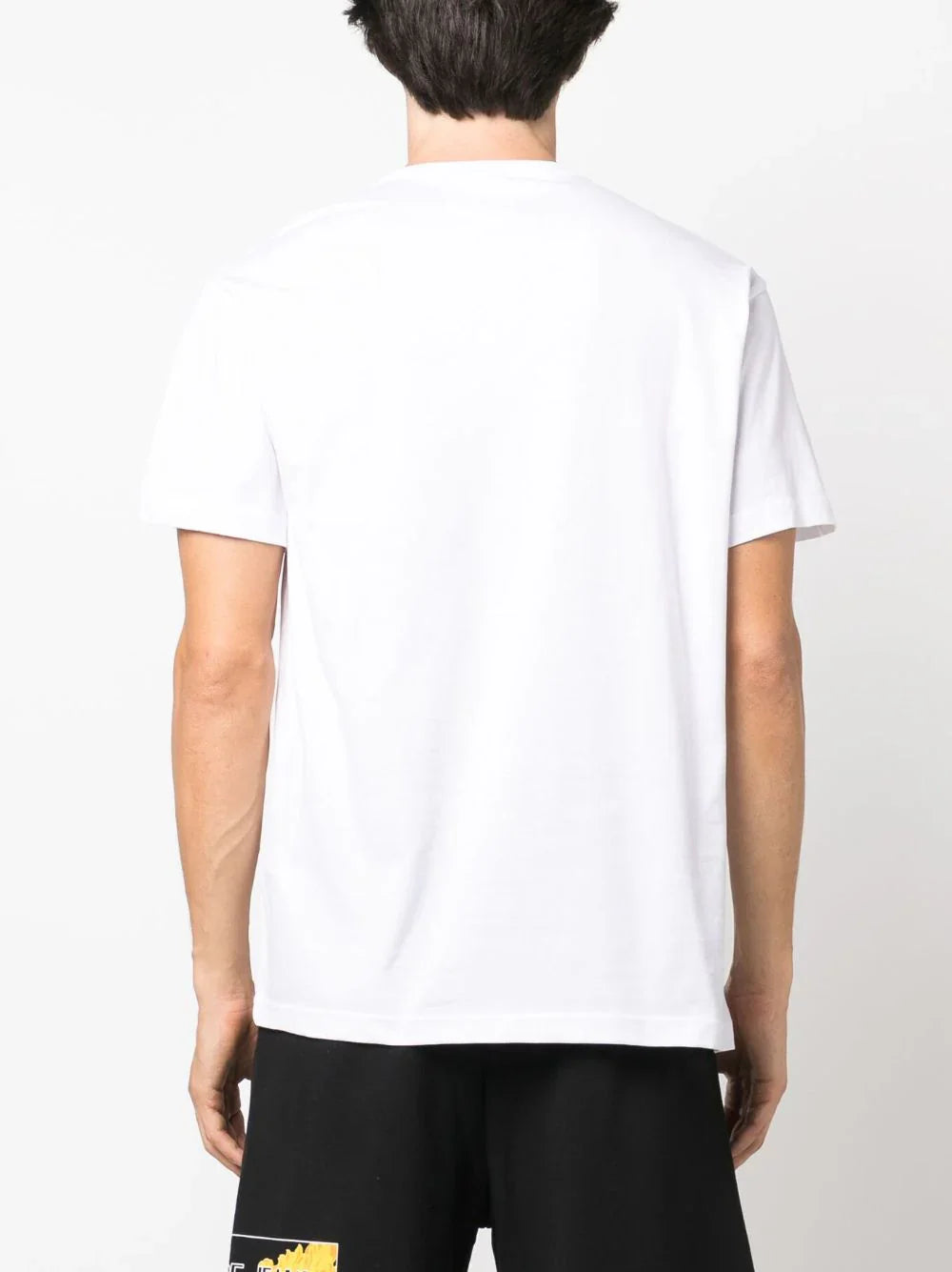 Foil Logo Print White Cotton T-shirt