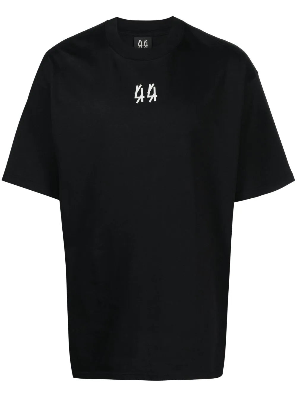 Logo-print black oversized cotton T-shirt