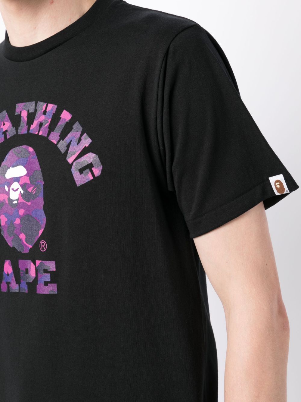 Color Camo cotton black T-shirt