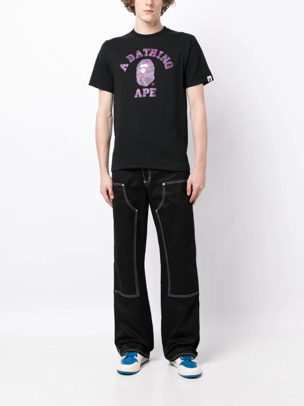 Color Camo cotton black T-shirt