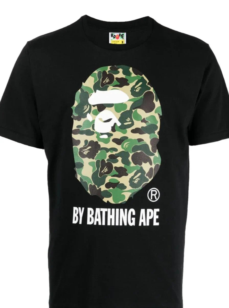 Graphic-print black cotton T-shirt