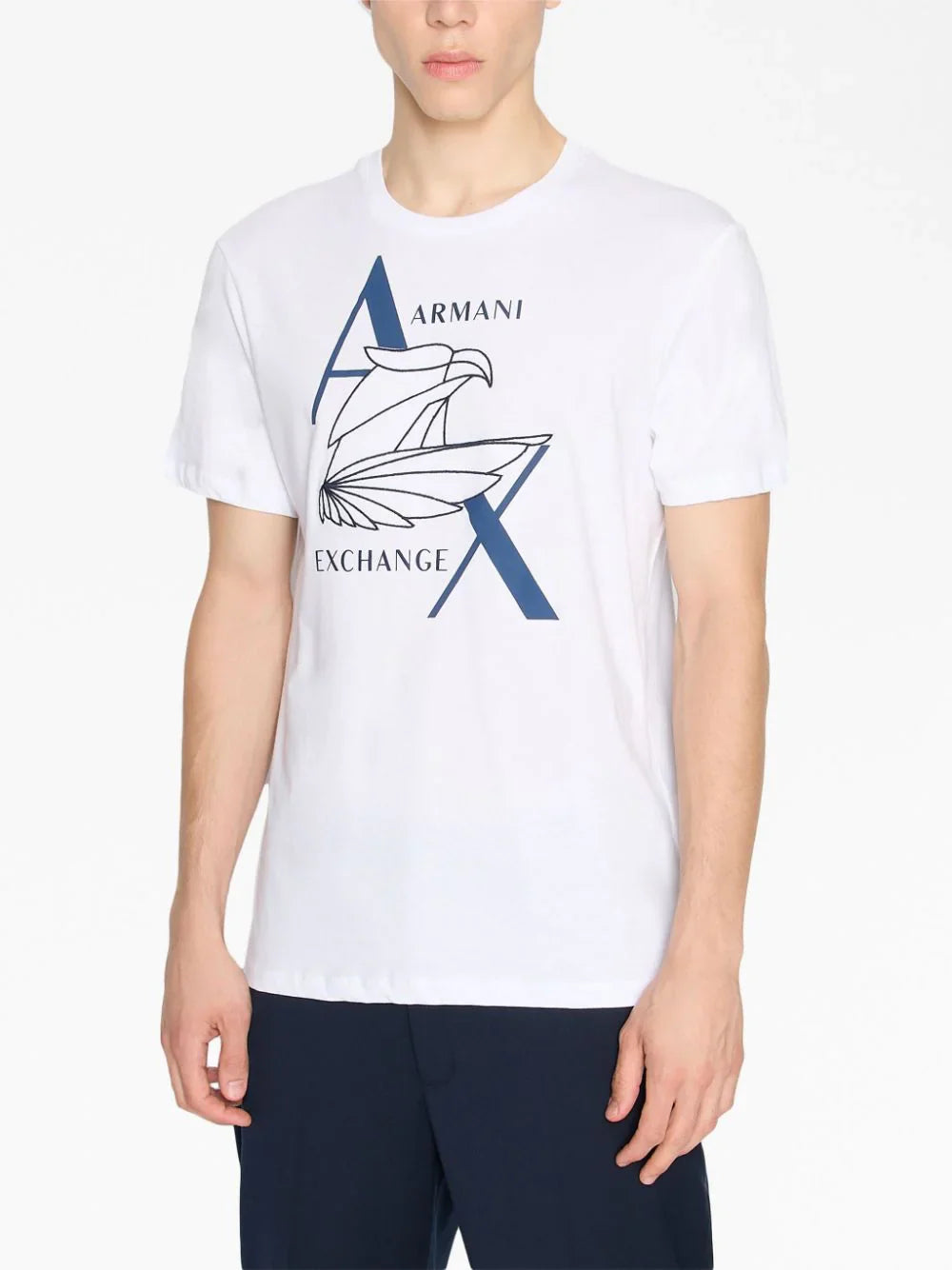 Bird Style Logo Print White Cotton T-shirt