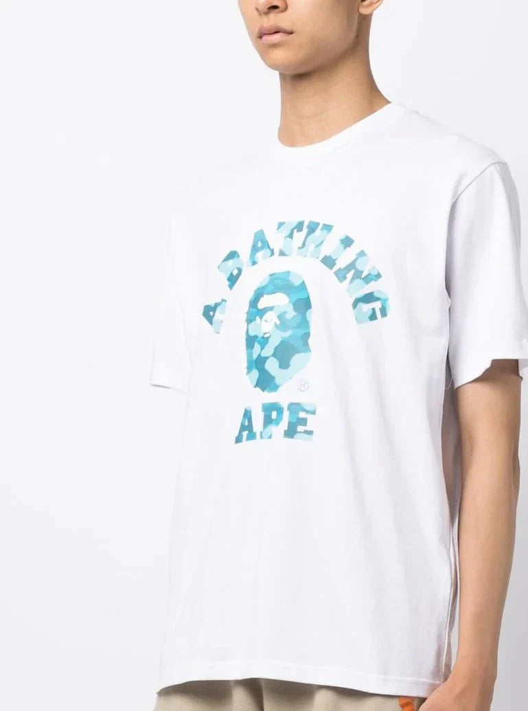 Radiation College camouflage-print white T-shirt