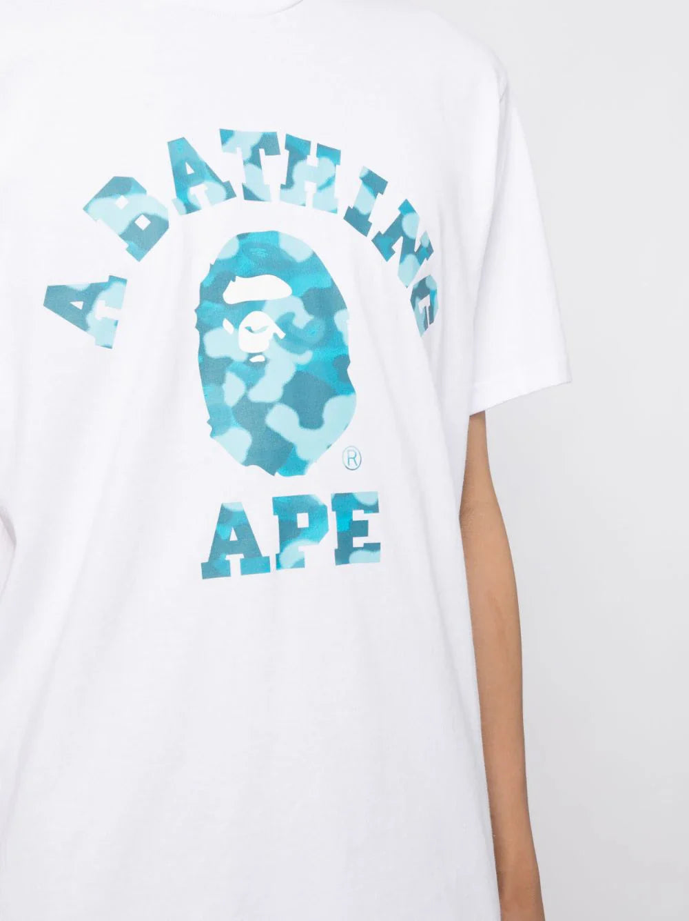 Radiation College camouflage-print white T-shirt