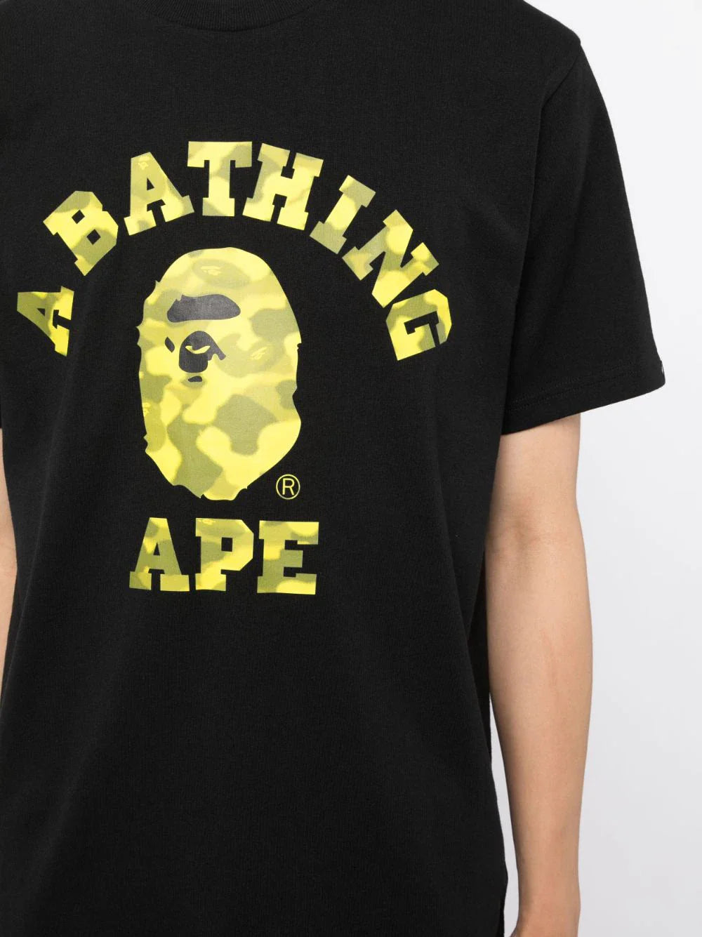 Camouflage Print Black T-shirt