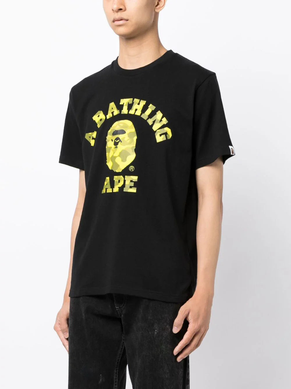 Camouflage Print Black T-shirt