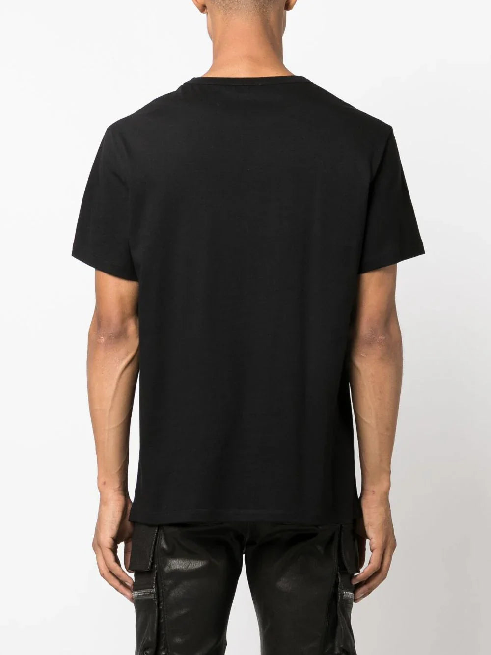 Skull-print black cotton T-shirt