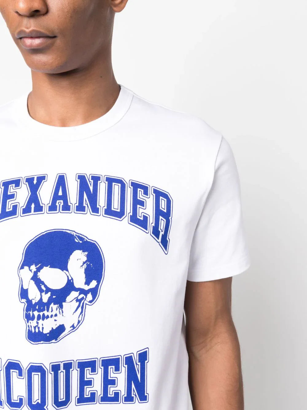 Skull Graphic logo-print white cotton T-shirt