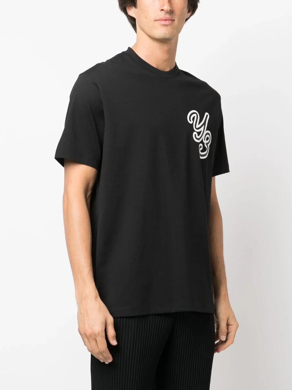 Logo-flocked T-shirt