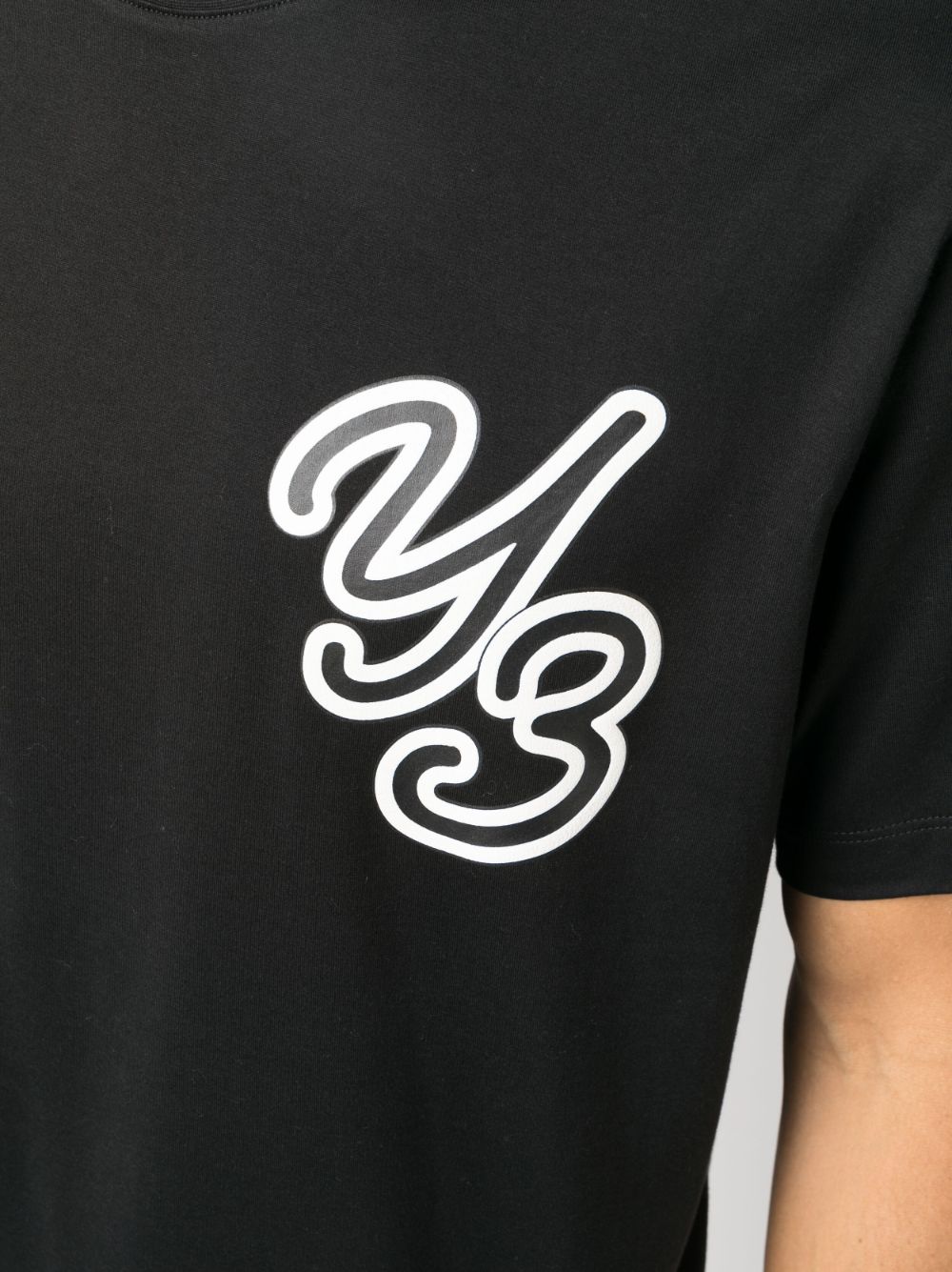 Logo-flocked T-shirt