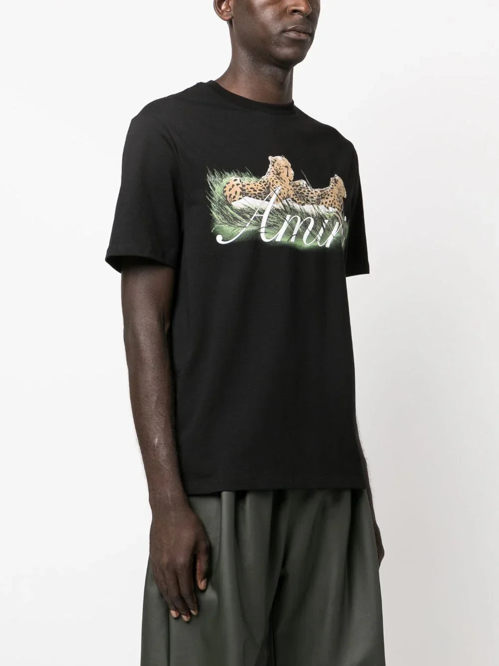 Cheetah-Print Cotton T-shirt