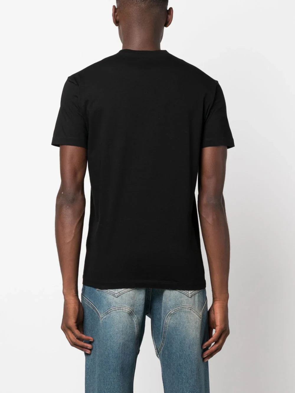 Heart logo-print black T-shirt