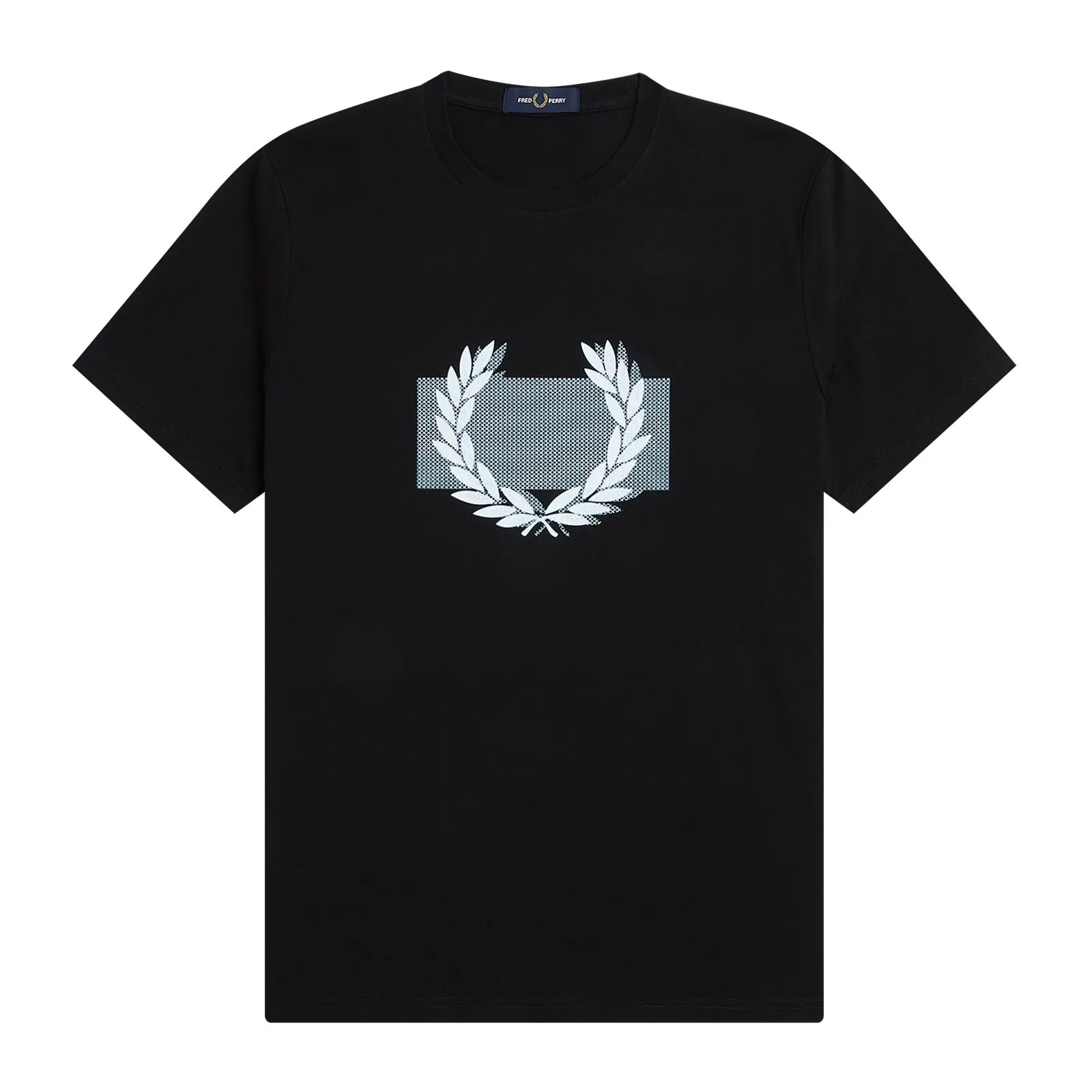 Black Colour-Blocked Laurel Wreath T-shirt