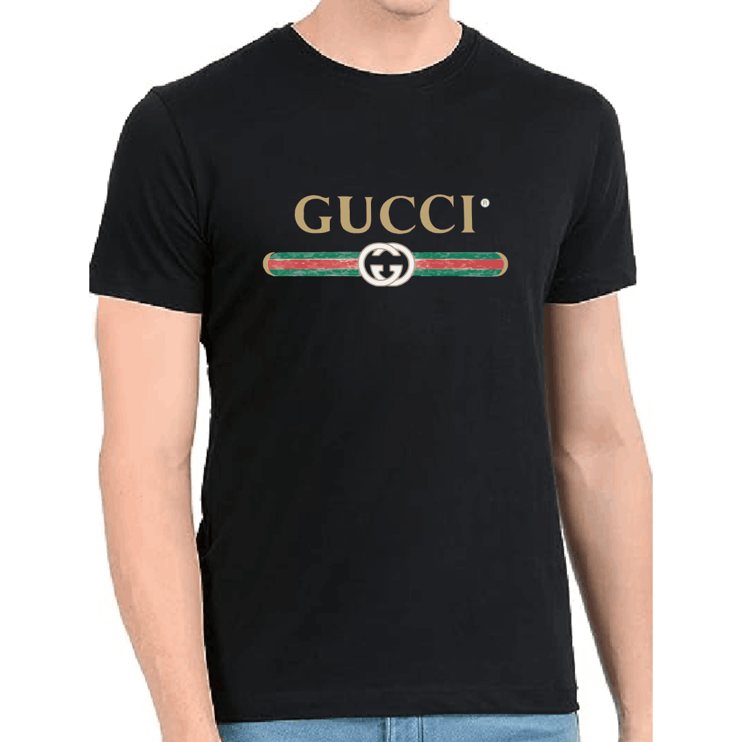 Ripped Logo Black T-shirt