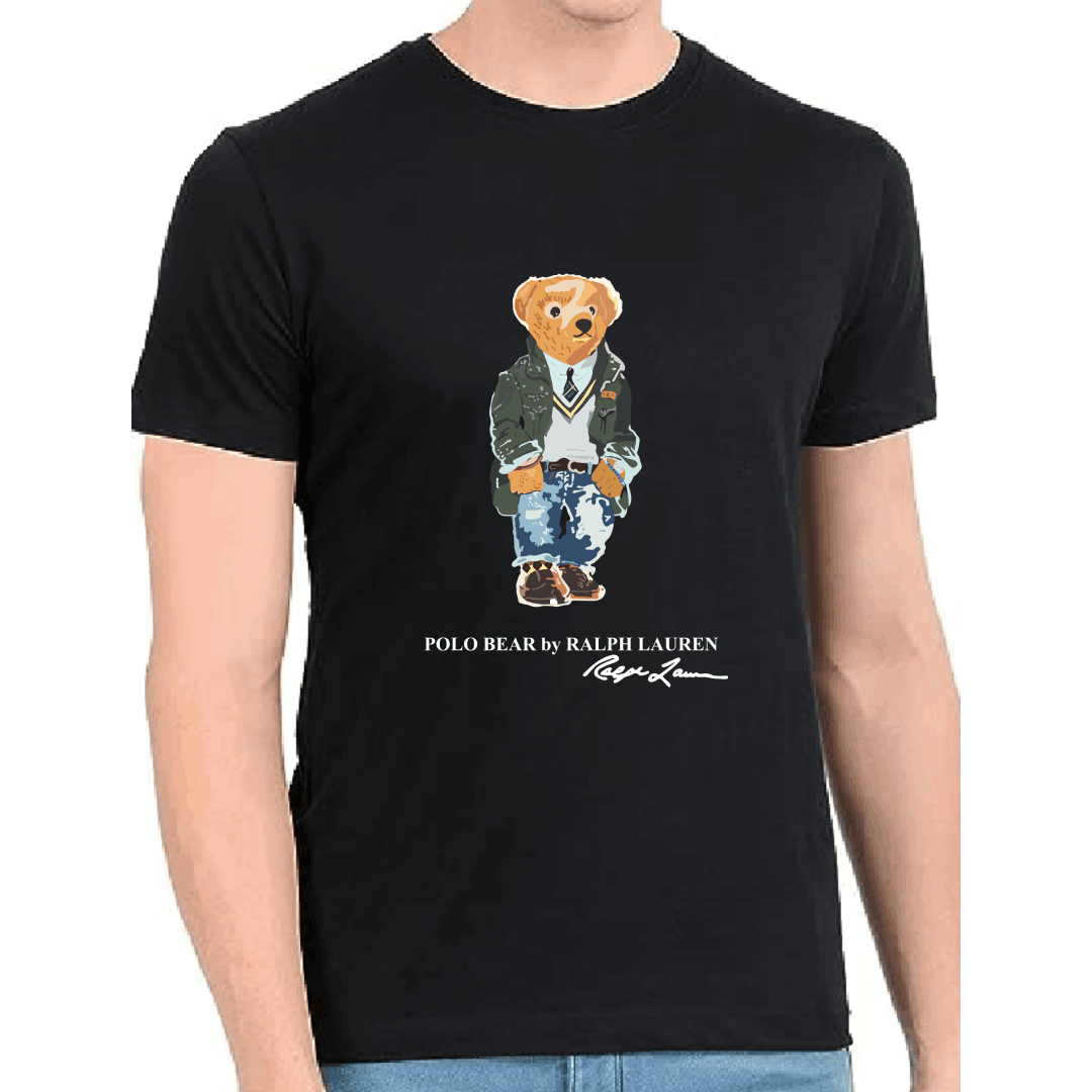 Men's Oversized Black Printed T-shirt
