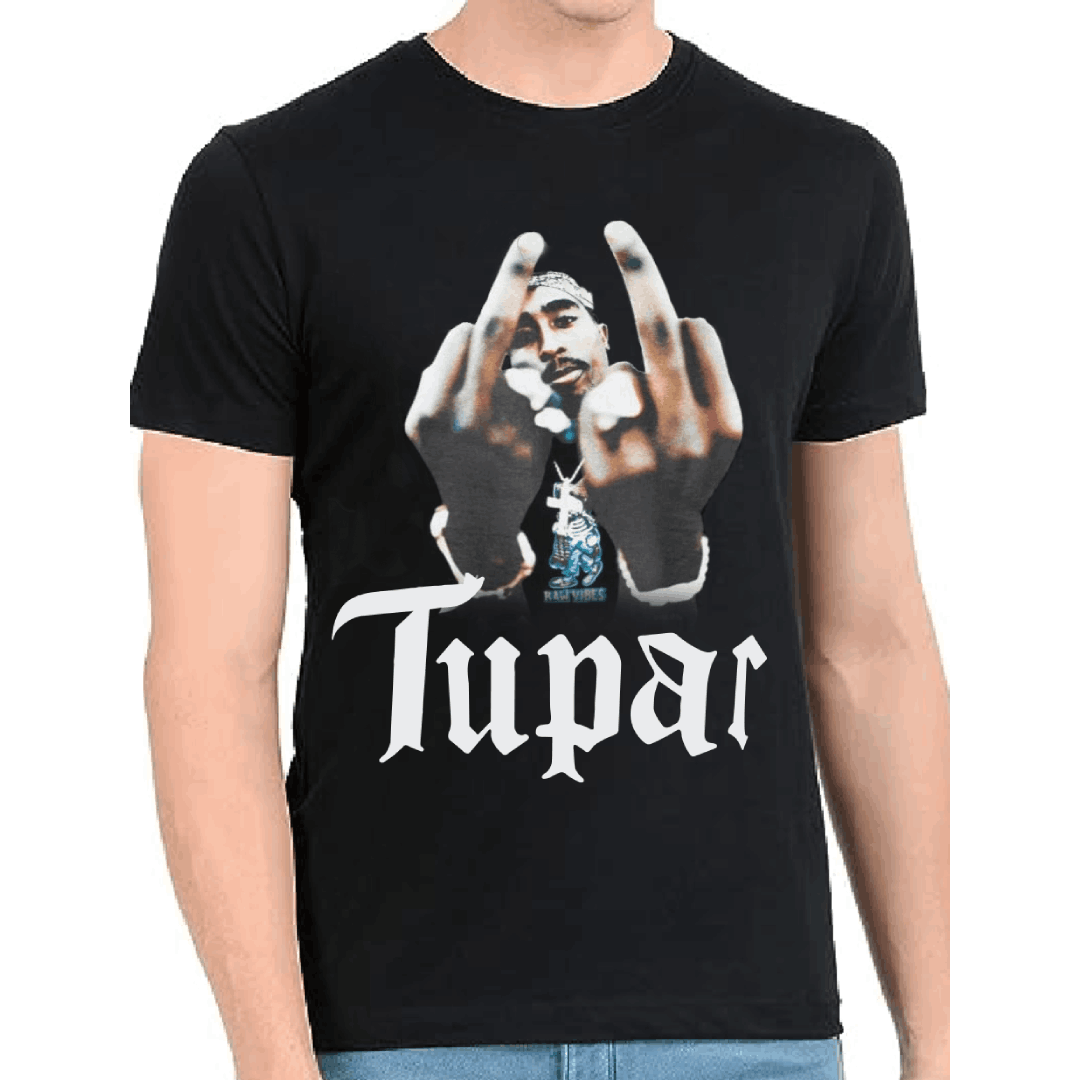 Men's Oversized Black Printed T-shirt