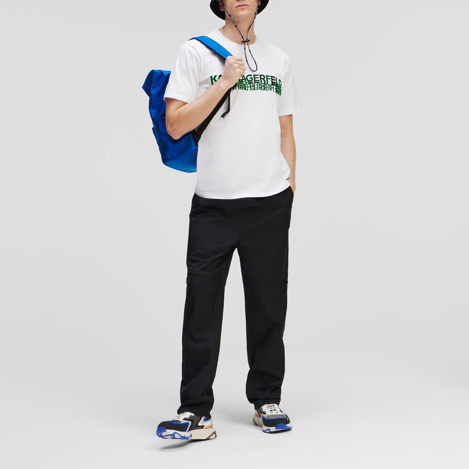 White Logo Print T-shirt