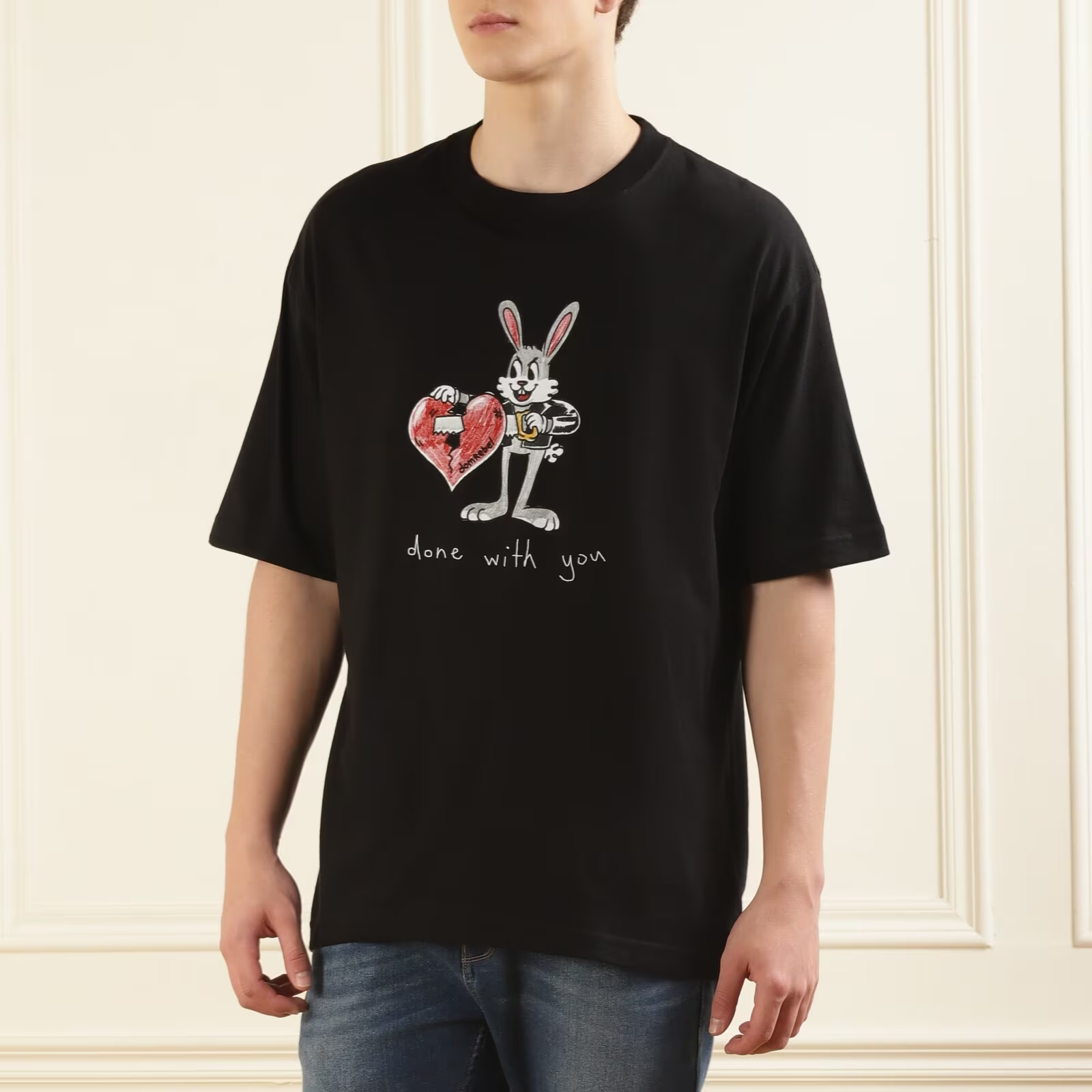 Black Breakup Oversized T-shirt