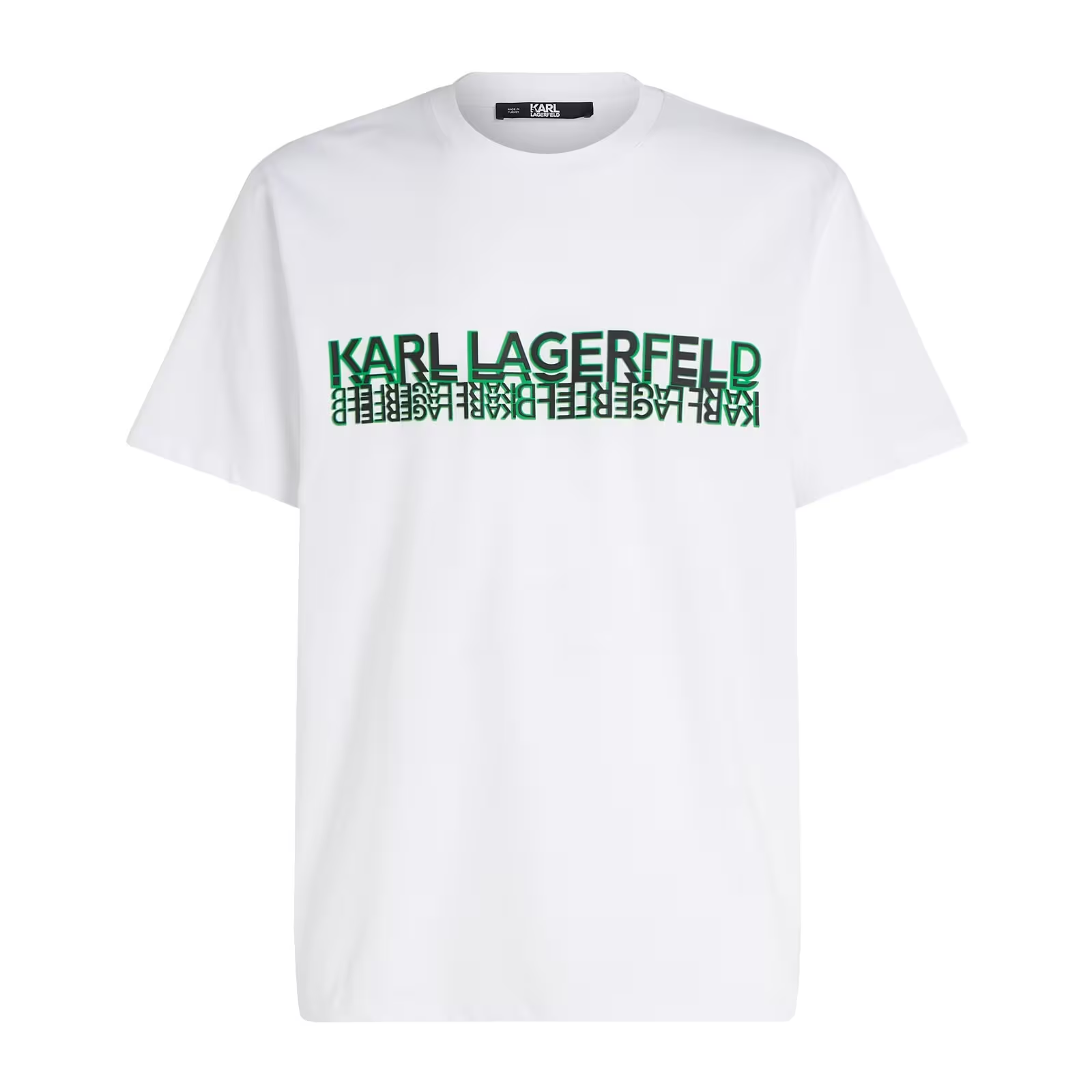 White Logo Print T-shirt