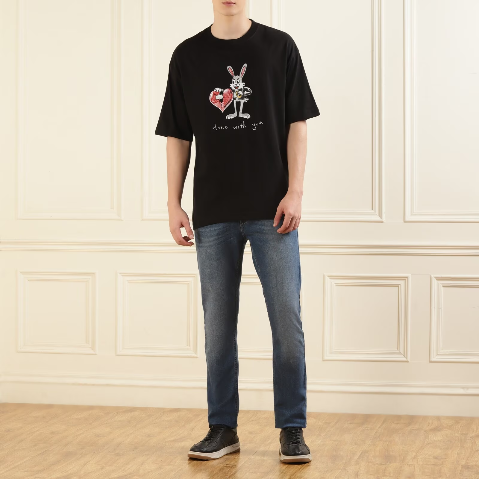 Black Breakup Oversized T-shirt
