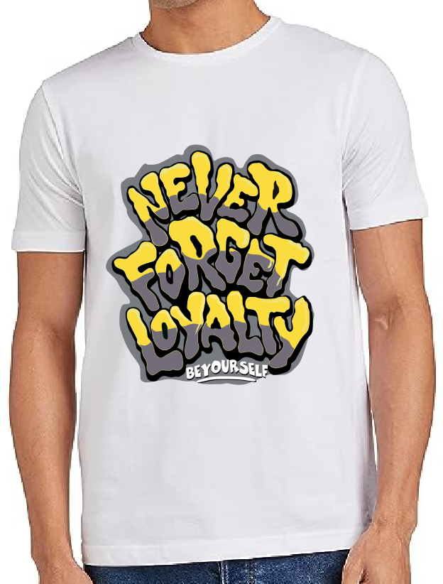 Men's Cotton Regular Fit "Never Forget Loyalty" Graphic T-shirt